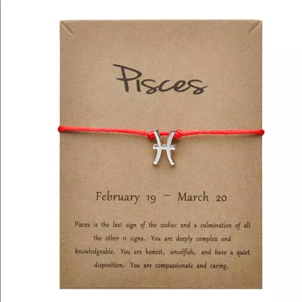 New Pisces bracelet with red rope